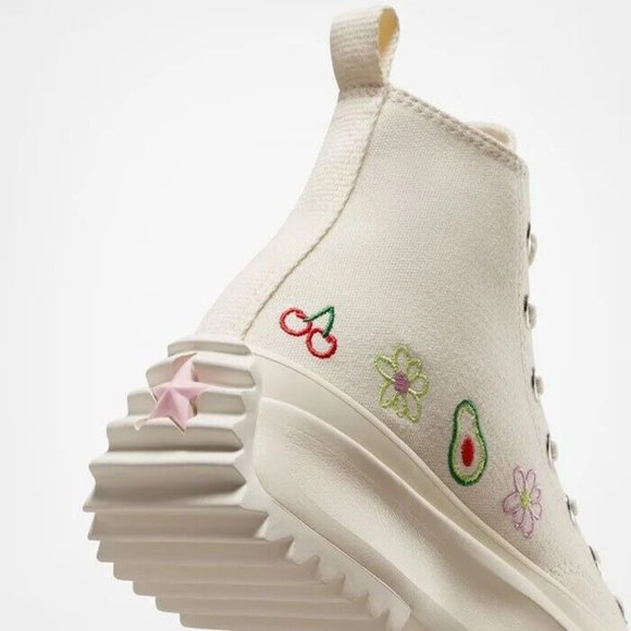 Converse White Run Star Hike Embroidered Women's Sneakers Shoes Platform A03560C - Picture 7 of 11